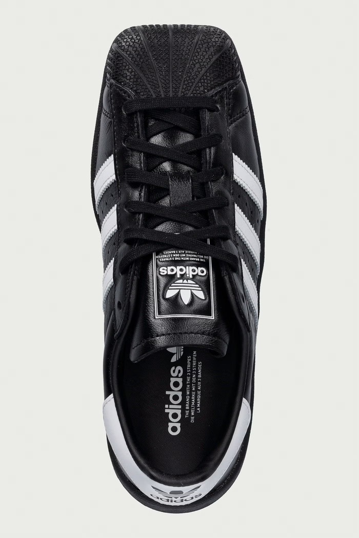 adidas Originals Superstar SQ sneakersy damskie skórzane czarny KI0201