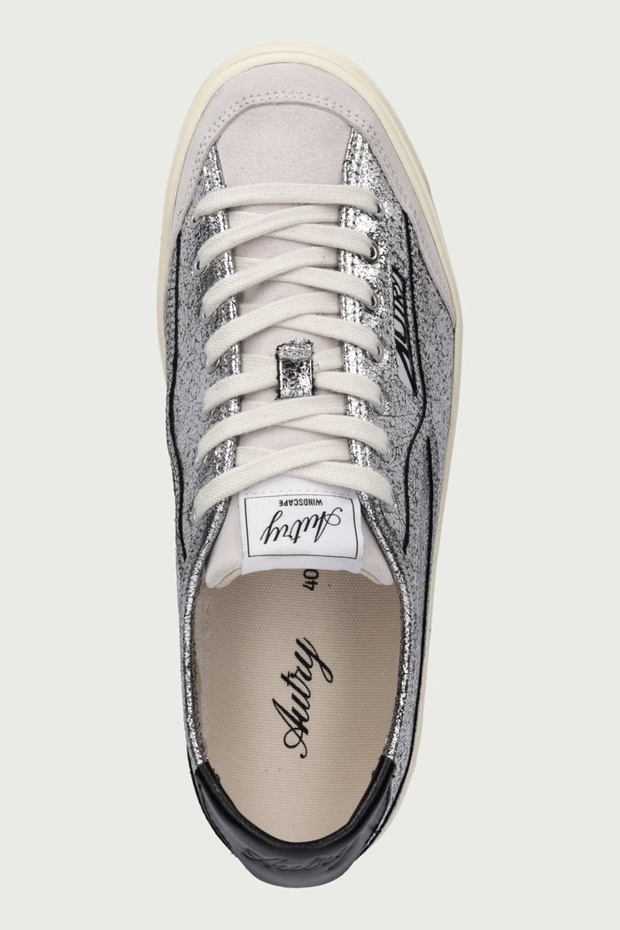 Windscape sneakersy damskie skórzane AUTRY SCLWJC01 srebrny