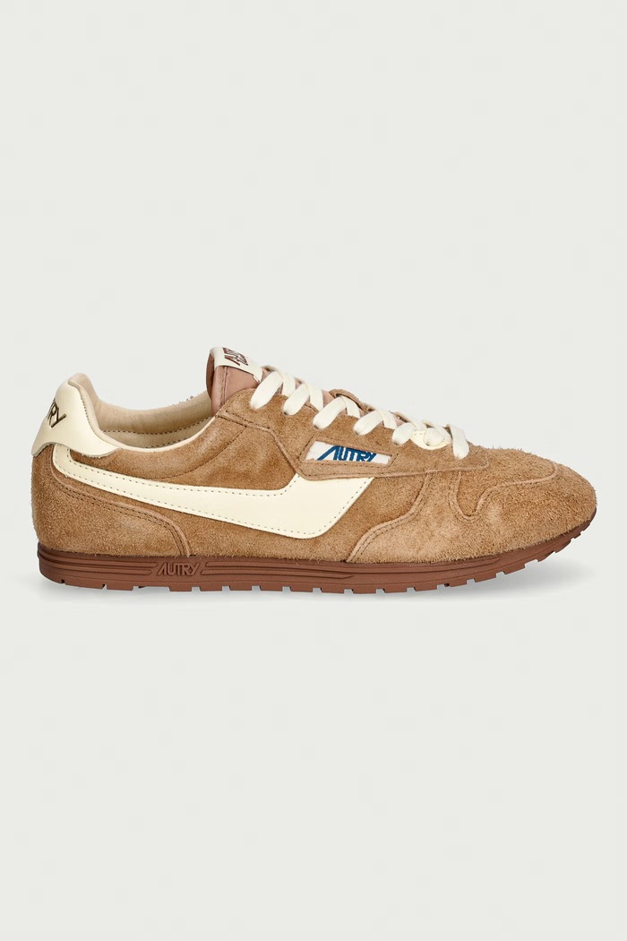 AUTRY Windspin sneakersy damskie zamszowe WSLWUB40 brązowy AW26