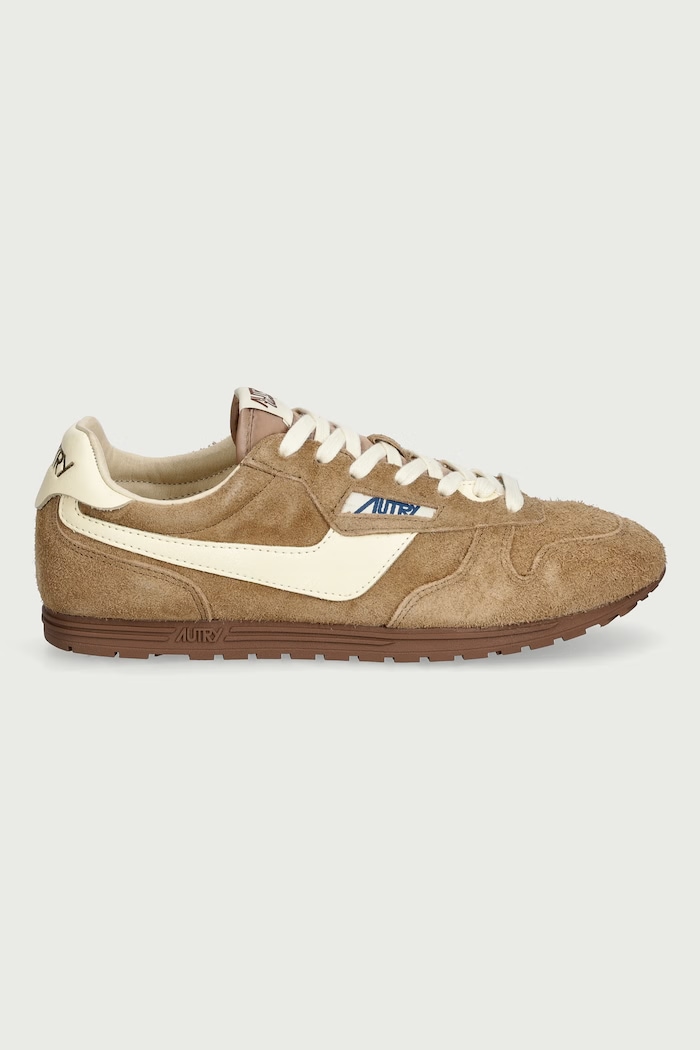 AUTRY Windspin sneakers Women's suede WSLWUB40 brown AW26