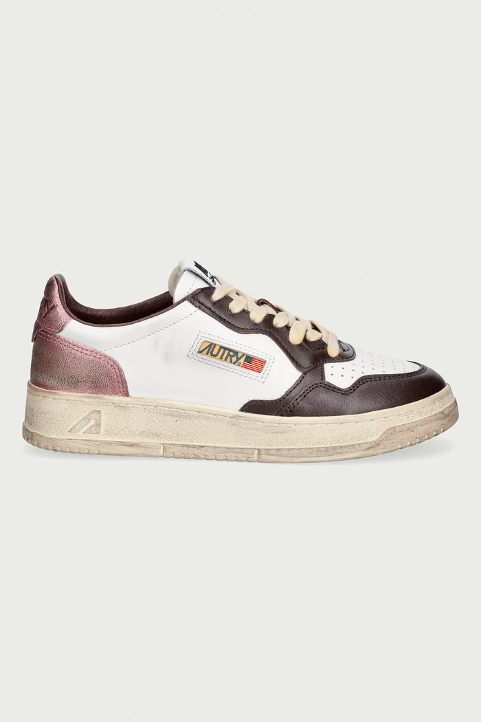AUTRY Sup Vint sneakersy damskie skórzane AVLWSV62 beżowy AW26