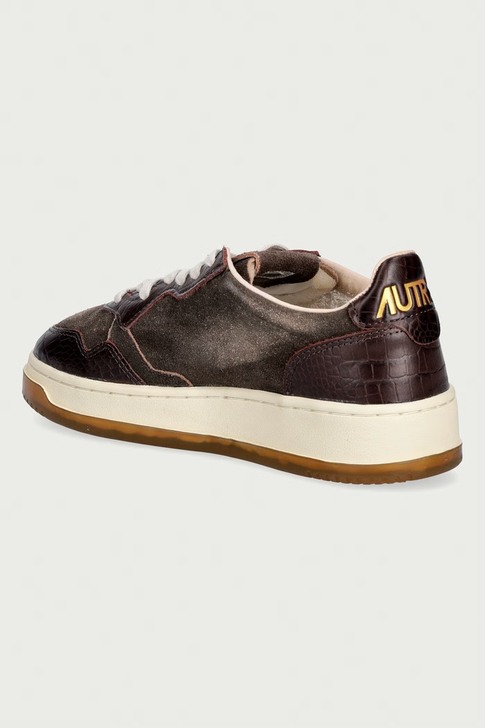 Obuwie AUTRY Medalist sneakersy damskie skórzane AULWCJ01 brązowy