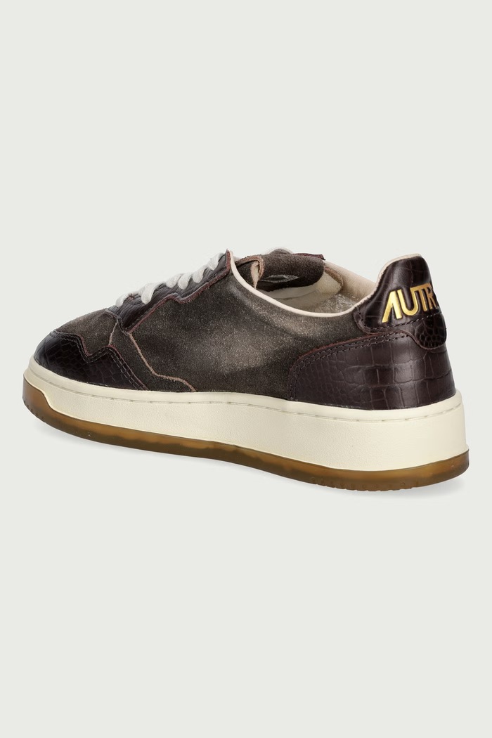 Obuwie AUTRY Medalist sneakersy damskie skórzane AULWCJ01 brązowy