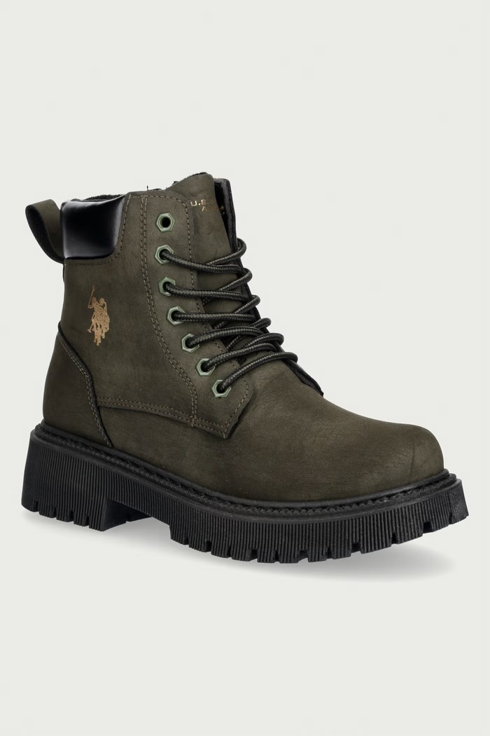 U.S. Polo Assn. Čizme za žene AMBRA002 zelena AMBRA002W.GHY1.OLI004