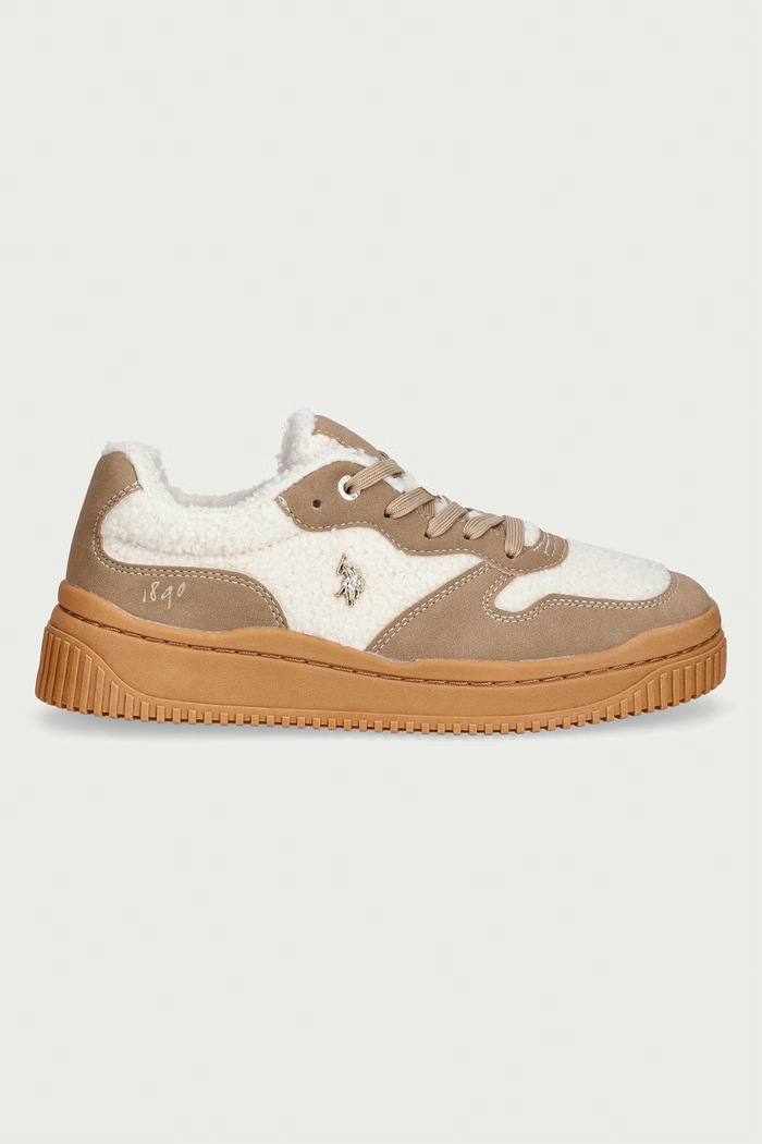 U.S. Polo Assn. AMBER001A sneakers γυναικεία AMBER001W.GSF1.CREBEI01 μπεζ AW26