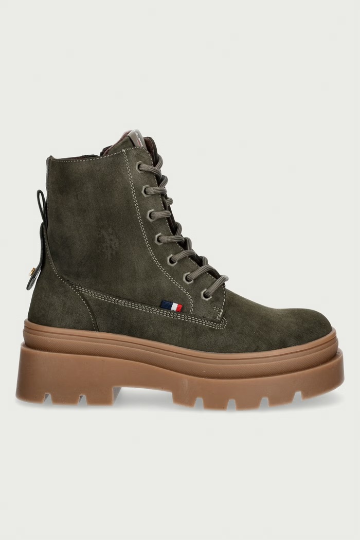 U.S. Polo Assn. Čizme za žene SHONA004 SHONA004W.GH1.OLI004 zelena AW26