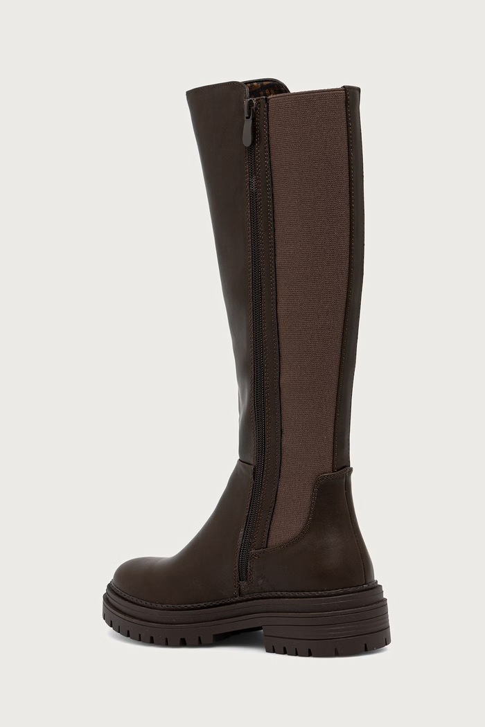 Obuwie U.S. Polo Assn. Kozaki damskie NIKITA005 NIKITA005W.GYE1.DBR brązowy