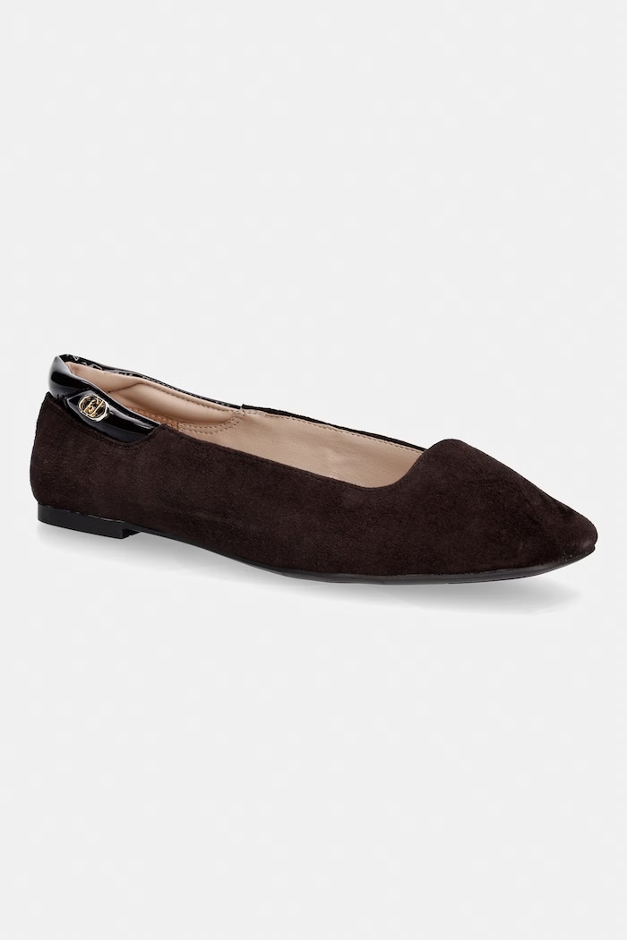 Liu Jo Baleriny nubukowe BRIGITTE 19 brązowy SF6075P0021S3365