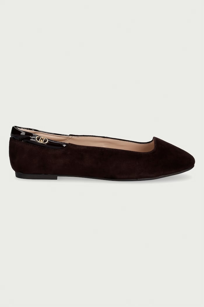 Liu Jo Baleriny nubukowe BRIGITTE 19 SF6075P0021S3365 brązowy AW26