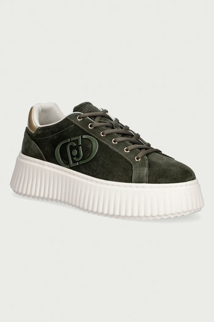 Liu Jo ELODIE 01 sneakersy damskie zamszowe zielony BF6059PX002S4170