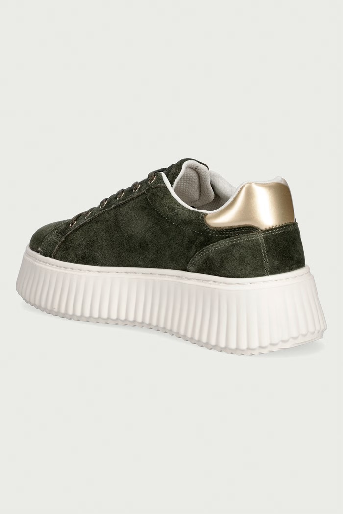 Obuwie Liu Jo ELODIE 01 sneakersy damskie zamszowe BF6059PX002S4170 zielony