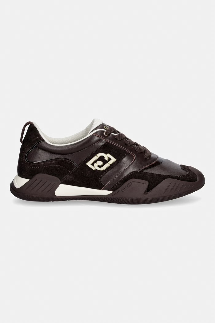 Liu Jo BLOSSOM 02 sneakers boty dámské kožené BF6043P0304S3365 hnědá AW26