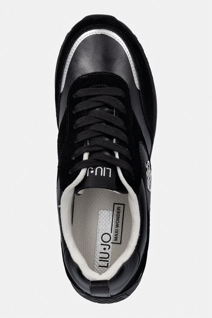 Liu Jo LIU JO MAXI WONDER 97 sneakers dámske kožené čierna BF6005PX31022222