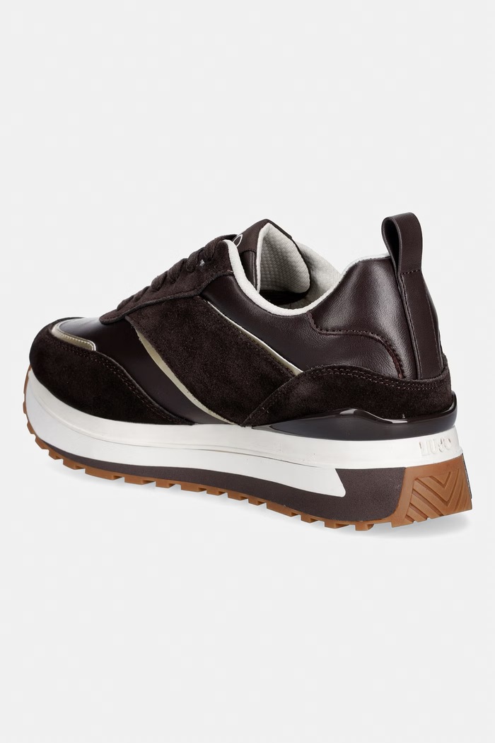 Obuwie Liu Jo LIU JO MAXI WONDER 97 sneakersy damskie skórzane BF6005PX310S3365 brązowy