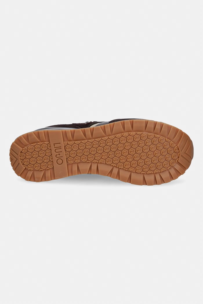 LIU JO MAXI WONDER 97 sneakersy damskie skórzane Liu Jo brązowy BF6005PX310S3365