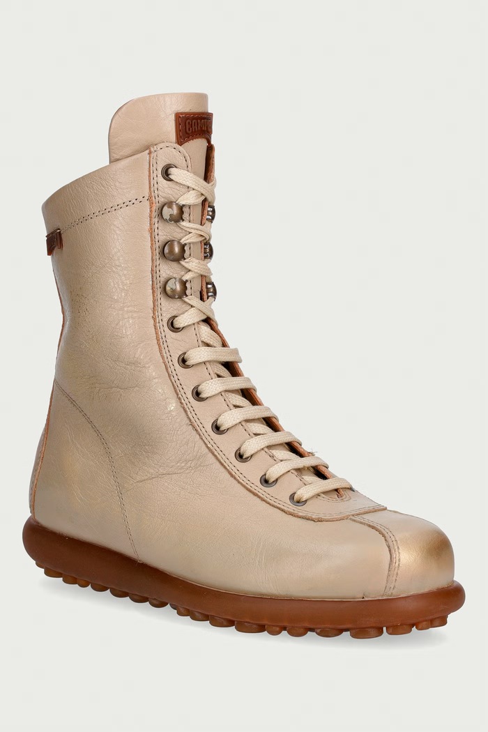Camper Боти дамски от кожа Pelotas Ariel бежов 44695.093
