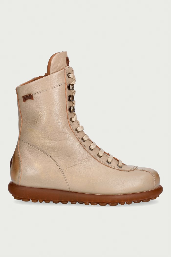 Camper Боти дамски от кожа Pelotas Ariel 44695.093 бежов AW26
