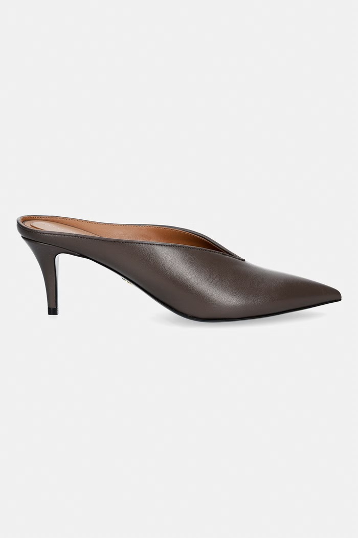 Stella McCartney MULE 65 klapki na szpilce damskie 810685.AP0280 czarny AW26