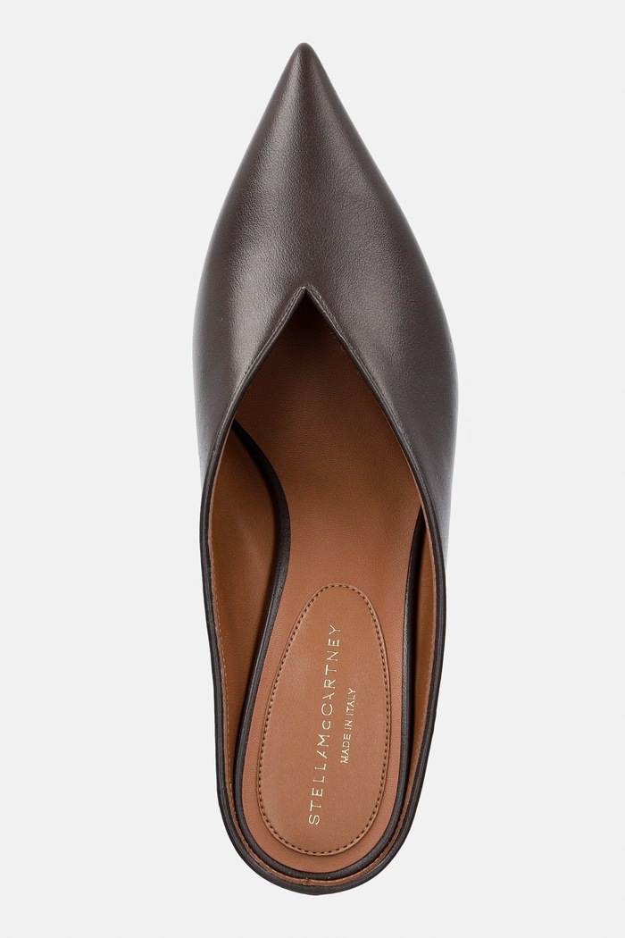Stella McCartney MULE 65 klapki na szpilce damskie czarny 810685.AP0280