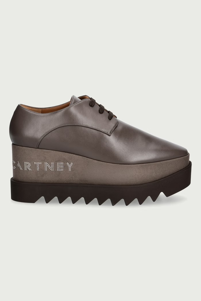 Stella McCartney ELYSE ECO półbuty na koturnie damskie 800004.AP0280 brązowy AW26