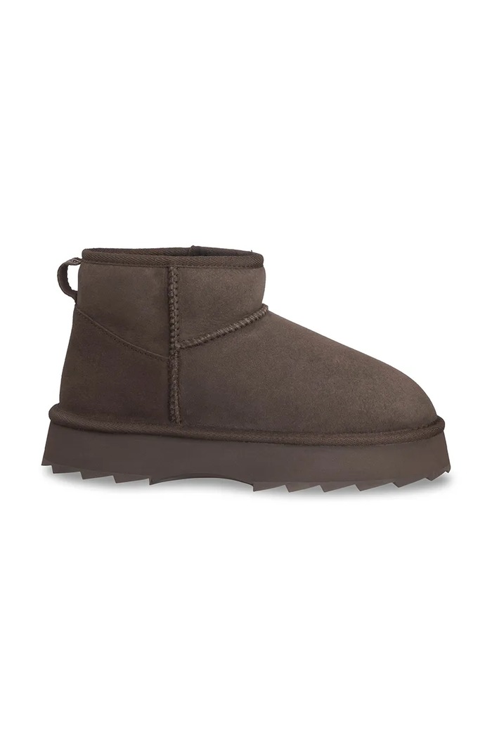 Emu Australia Sharky Micro Flatform zimske čizme za žene od brušene kože smeđa W13304.CHOC
