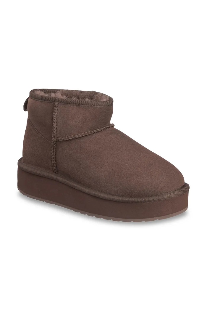 Emu Australia Stinger Micro Flatform 2.0 zimske čizme za žene od brušene kože W13296.CFON smeđa AW26