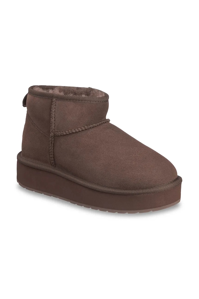 Emu Australia Stinger Micro Flatform 2.0 zimske čizme za žene od brušene kože W13296.CFON smeđa AW26