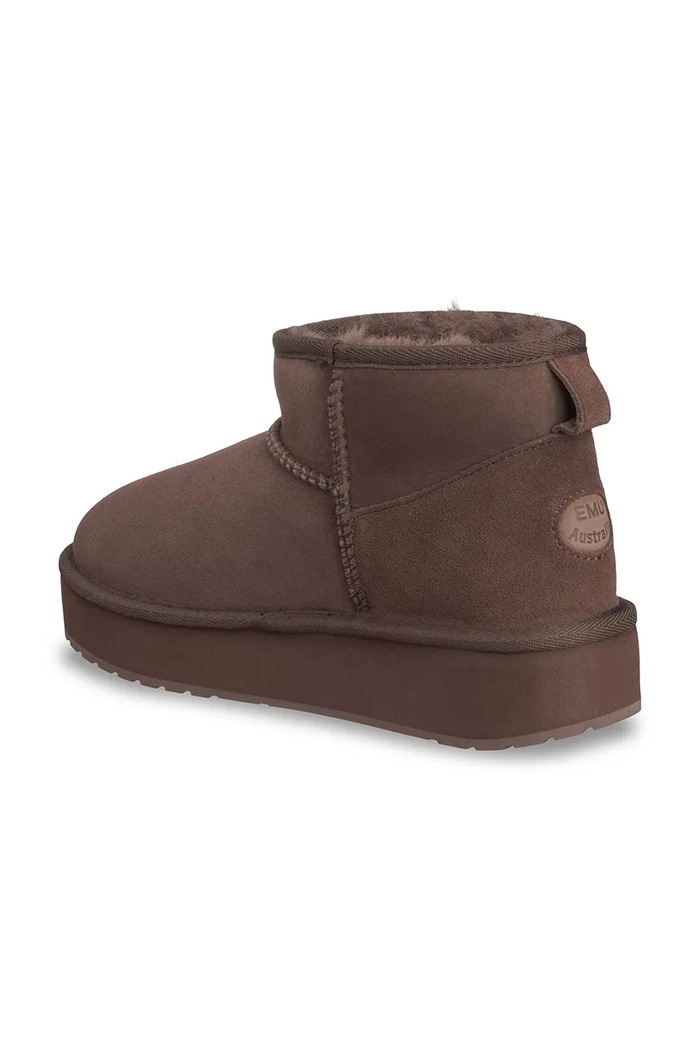 Emu Australia Stinger Micro Flatform 2.0 śniegowce damskie zamszowe W13296.CFON brązowy AW26