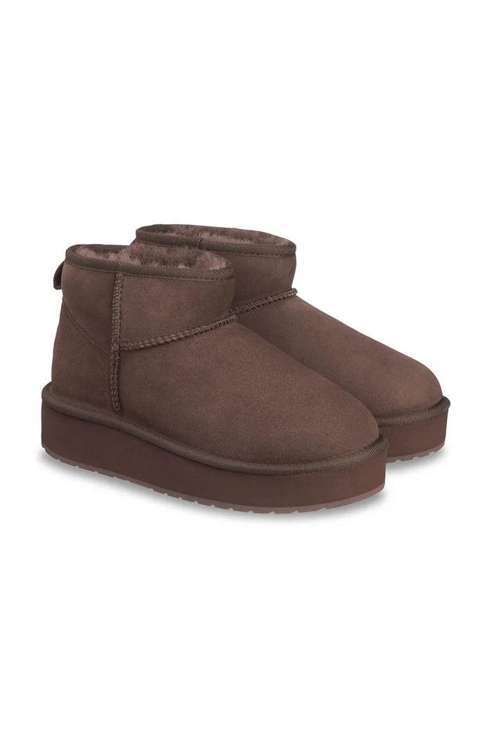 Stinger Micro Flatform 2.0 zimske čizme za žene od brušene kože Emu Australia W13296.CFON smeđa