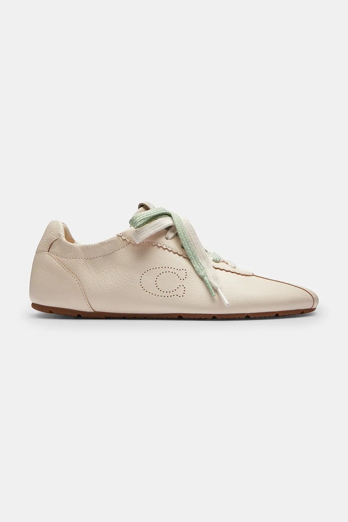 Coach Soft Sneaker sneakersy damskie skórzane beżowy CEE51.CHK