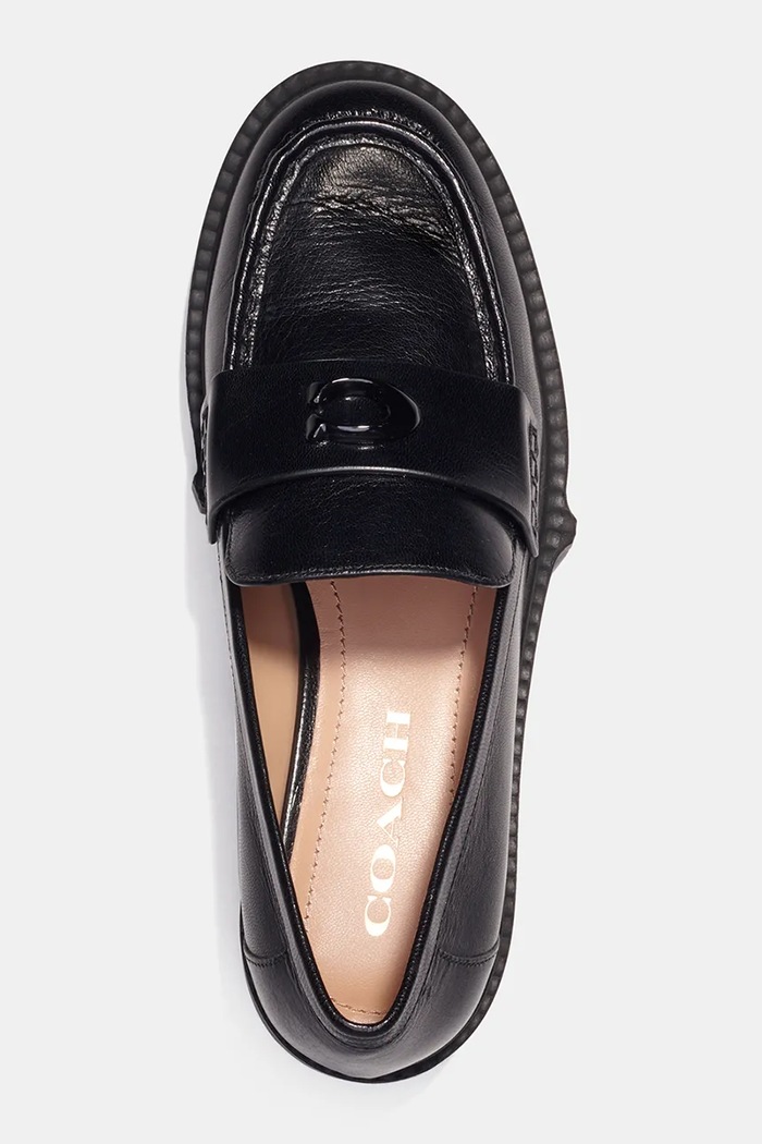 Coach loafers damskie skórzane Leah Loafer czarny CCM08.BLK