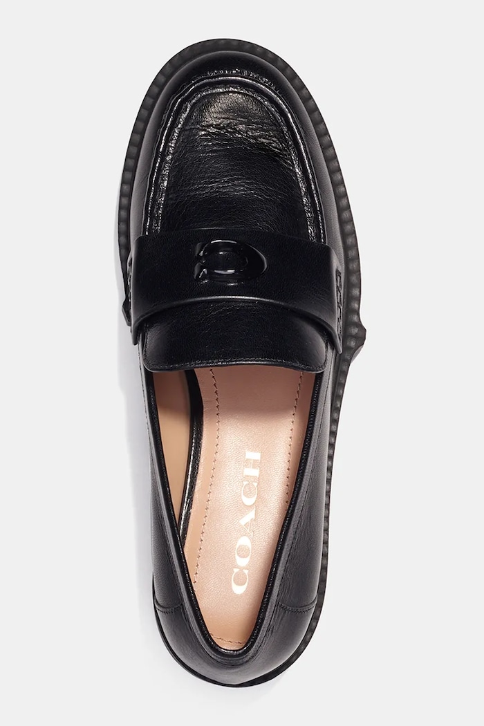 Coach loafers damskie skórzane Leah Loafer czarny CCM08.BLK