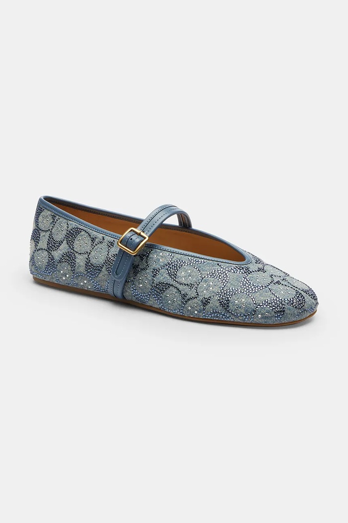 Coach baleriny Sclpt Cstl CEX12.DEN niebieski AW26