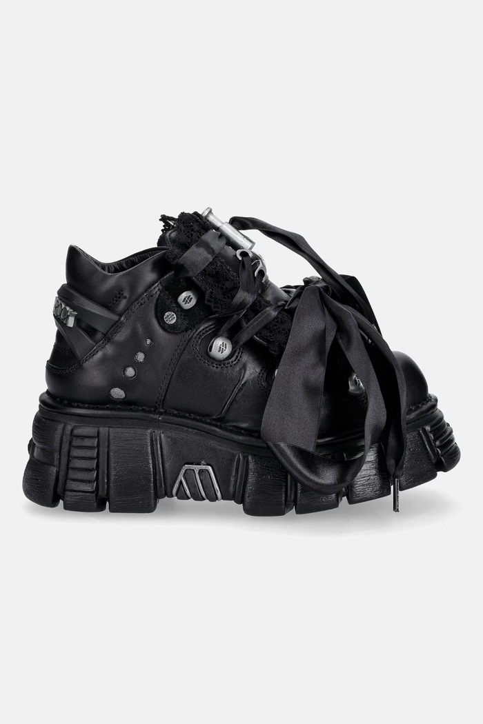 New Rock CRUST NEGRO, TOWER buty damskie skórzane M.106MXL.C2 czarny AW26