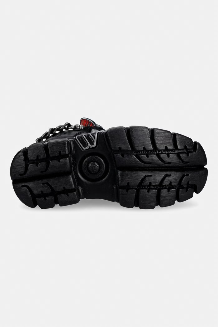 New Rock CRUST NEGRO, TOWER NEGRO E14 buty damskie skórzane M.MET012C.C1 czarny