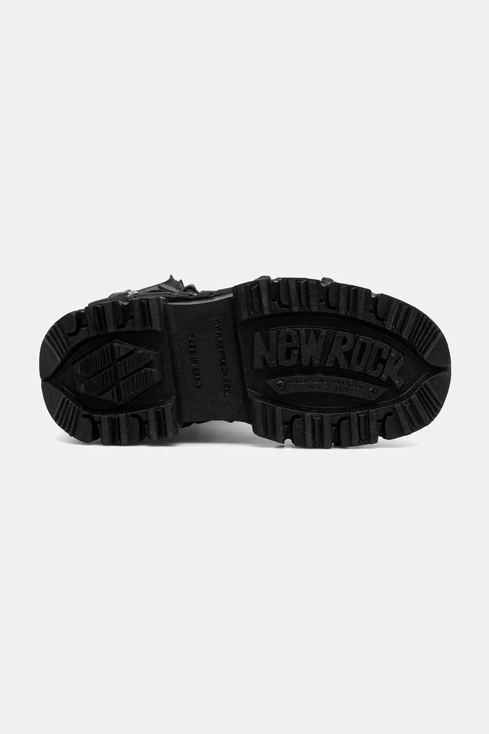 New Rock workery damskie skórzane CRUST NEGRO, TANK NEGRO SIN HERRAJES M.MET030.C2 czarny