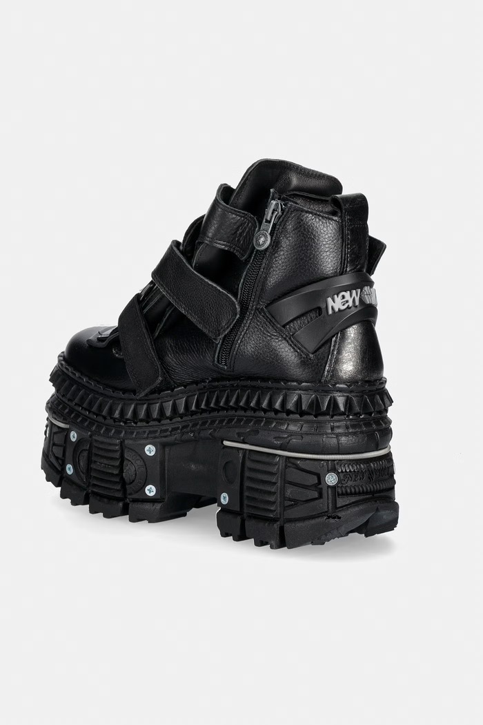 Obuwie New Rock LUXOR NEGRO, BOX PLANE, TANK CASCO sneakersy damskie skórzane M.WALL053.C3 czarny