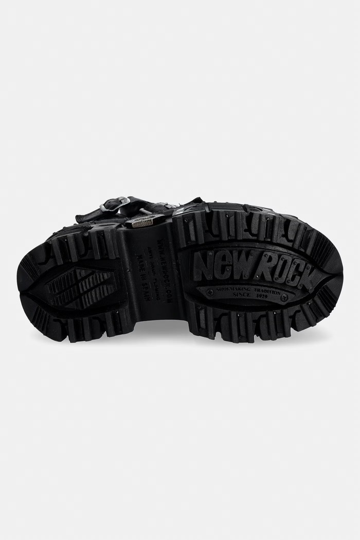 New Rock LUXOR NEGRO, BOX PLANE, TANK CASCO sneakersy damskie skórzane M.WALL053.C3 czarny