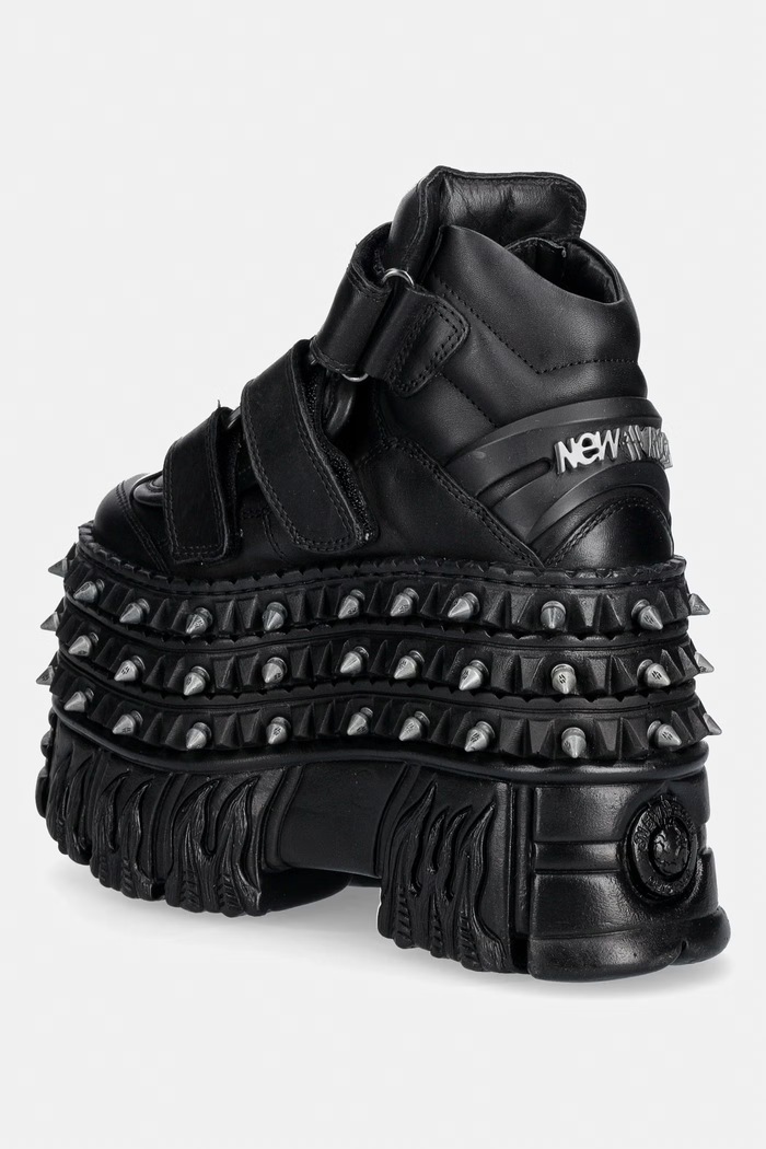 Obuwie New Rock CRUST NEGRO NEGRO, FIRE CASCO sneakersy damskie skórzane M.WALL285.C4 czarny