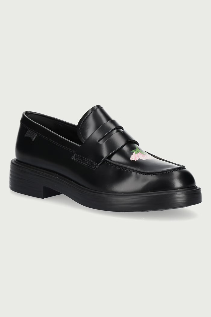 Camper Mokasinke za žene od kože TWS K201790.007 crna AW26