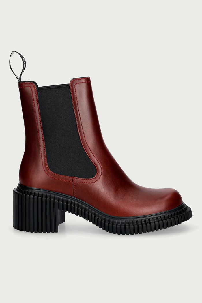 Camper Chelsea čižmy dámske kožené Pix London K400803.004 burgundské AW26