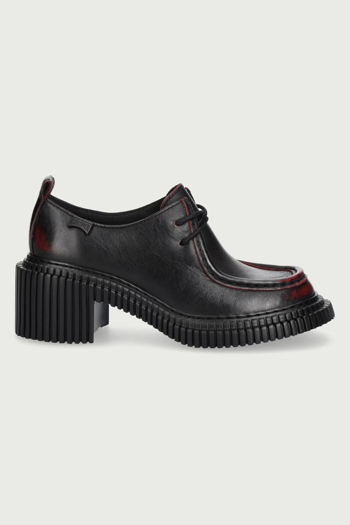 Camper Половинки обувки дамски от кожа Pix London K201961.003 бордо AW26