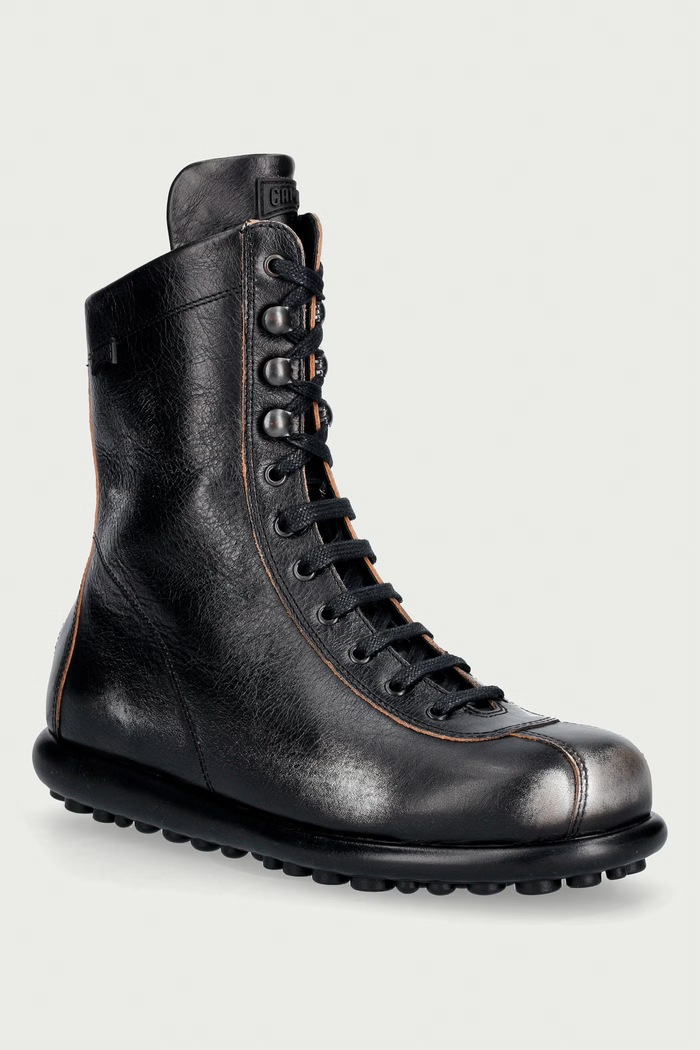 Camper Боти дамски от кожа Pelotas Ariel черен 44695.090