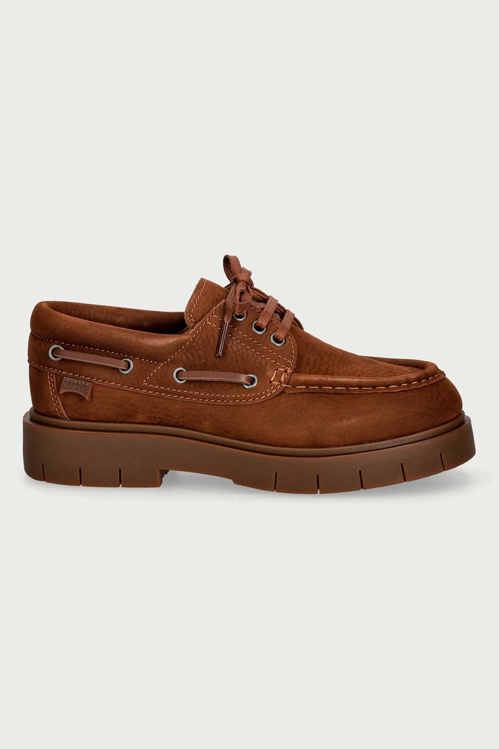 Camper Mokasinke za žene od nubuka Alaro K201984.001 smeđa AW26