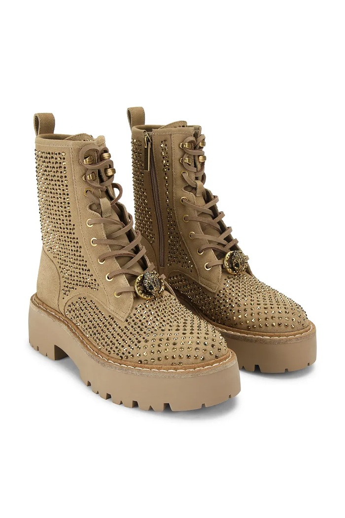 Kurt Geiger London botki męskie zamszowe Chelsea Perf Boot 4731448209 beżowy AW26