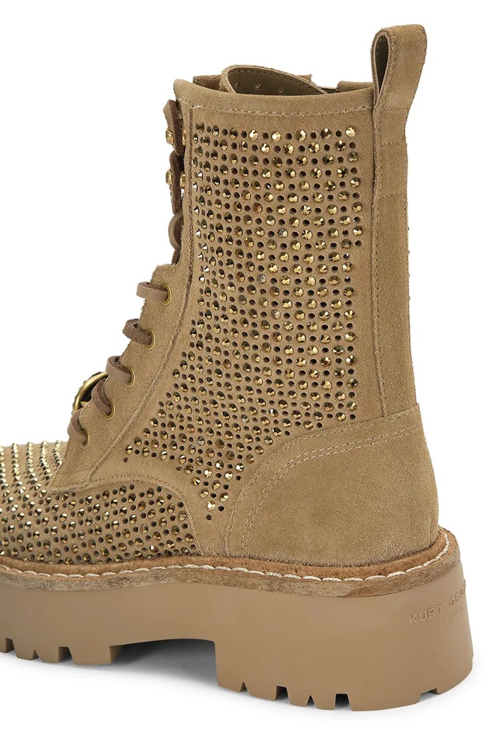 Kurt Geiger London botki męskie zamszowe Chelsea Perf Boot beżowy 4731448209