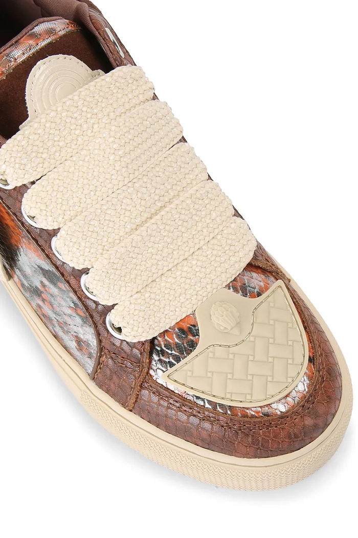 Obuwie Kurt Geiger London Southbank Tag sneakersy damskie skórzane 9564335719 brązowy