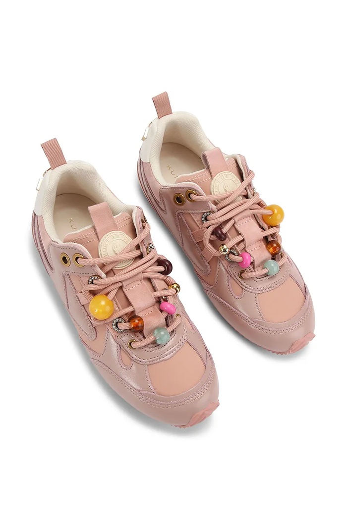 Kurt Geiger London Kurt Bead Slim Runner sneakersy damskie skórzane 5853096129 różowy AW26