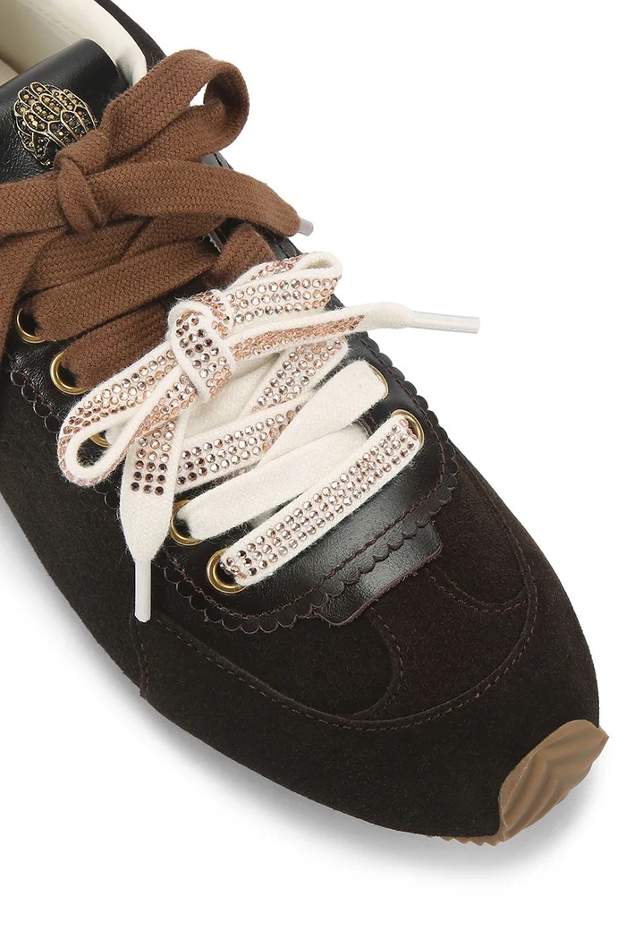 Obuwie Kurt Geiger London Islington Sneaker sneakersy damskie zamszowe 4396039029 czarny