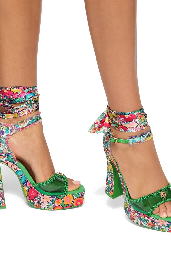 Kurt Geiger London sandały na słupku Vinyl Tie Platform 5867869080 multicolor